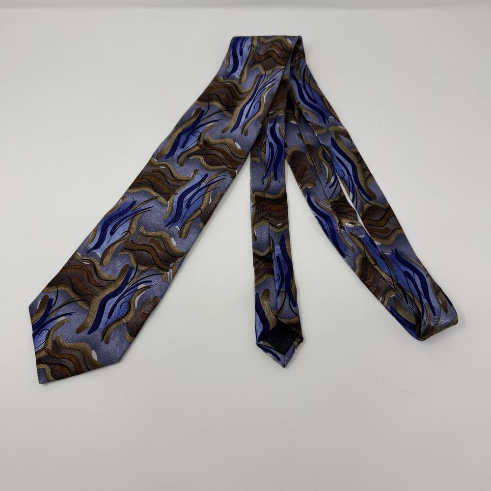 Vintage J. Garcia Wetlands II Abstract Silk-Look Tie 34